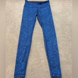 lululemon athletica Navy and Bright Blue Printed Leggings 0743
